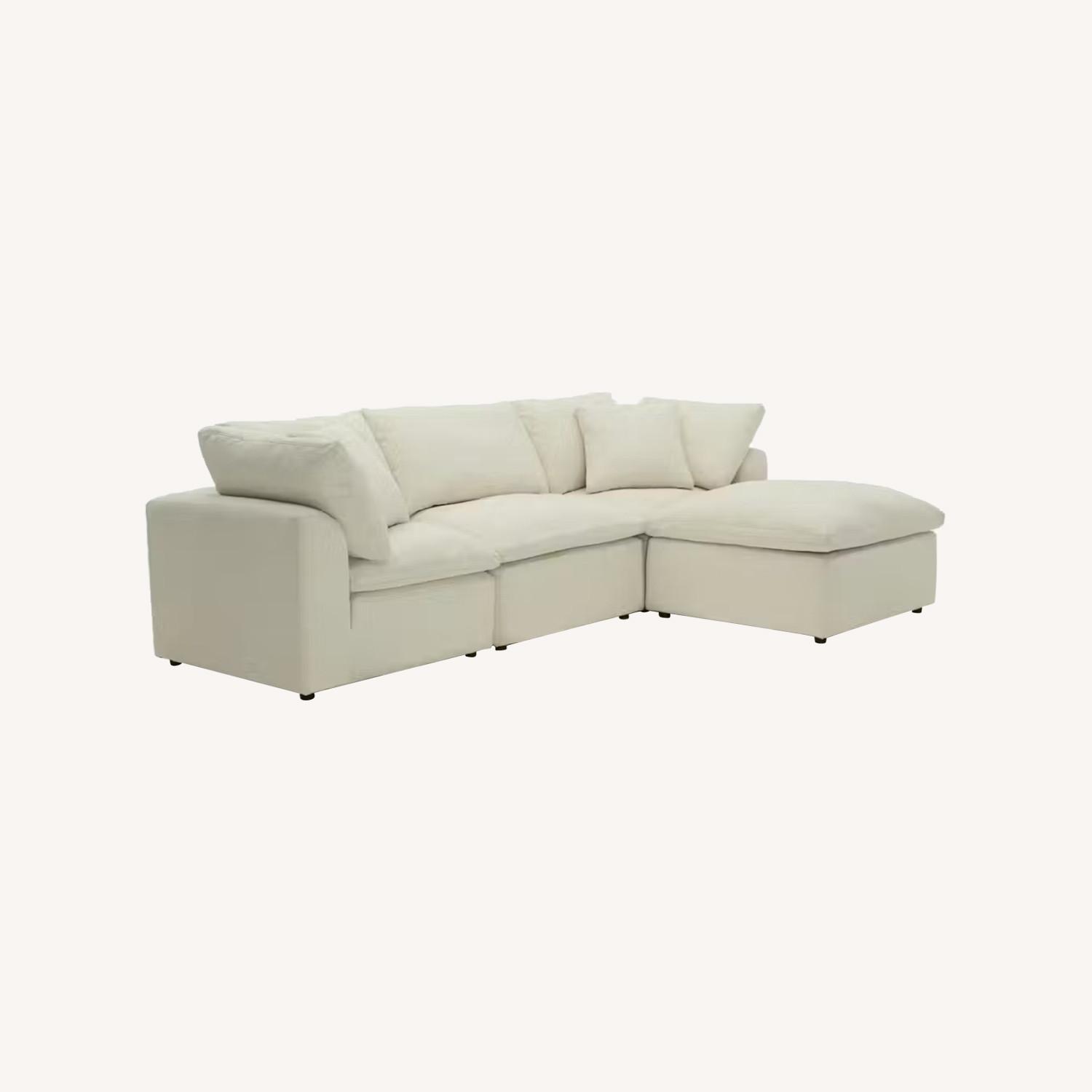Neutral Bryant Modular Sectional with Ottoman - image-0