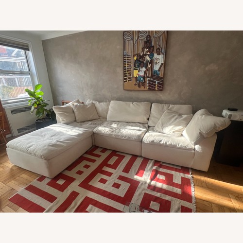 Used Neutral Bryant Modular Sectional with Ottoman for sale on AptDeco