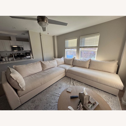 Used Joybird Wilder White 3+ Piece Sectional for sale on AptDeco