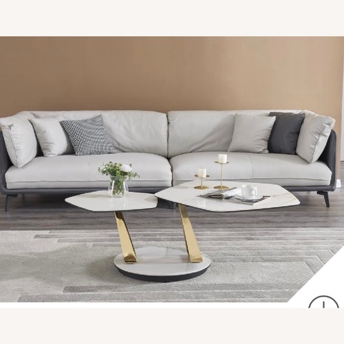 Used J&M Furniture Orleans White Metal Coffee Table for sale on AptDeco