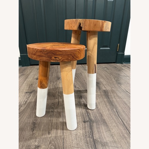 Used Serena & Lily Dip-Dyed Stools (Set of 2) for sale on AptDeco