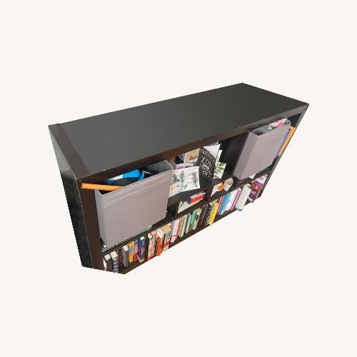 Used Black Wood Bookcase for sale on AptDeco