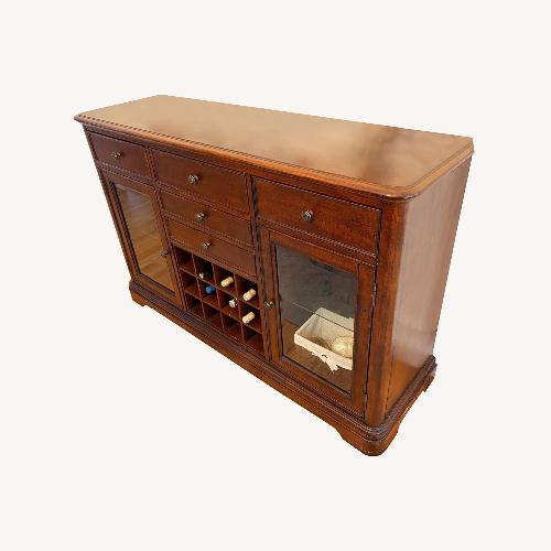 Used Dark Brown Sideboard with Wine Storage for sale on AptDeco