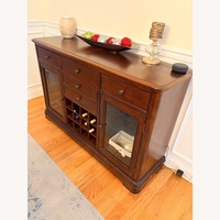 Dark Brown Sideboard with Wine Storage