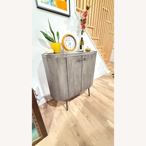 Used Crate & Barrel Dark Gray Wood Sideboard for sale on AptDeco