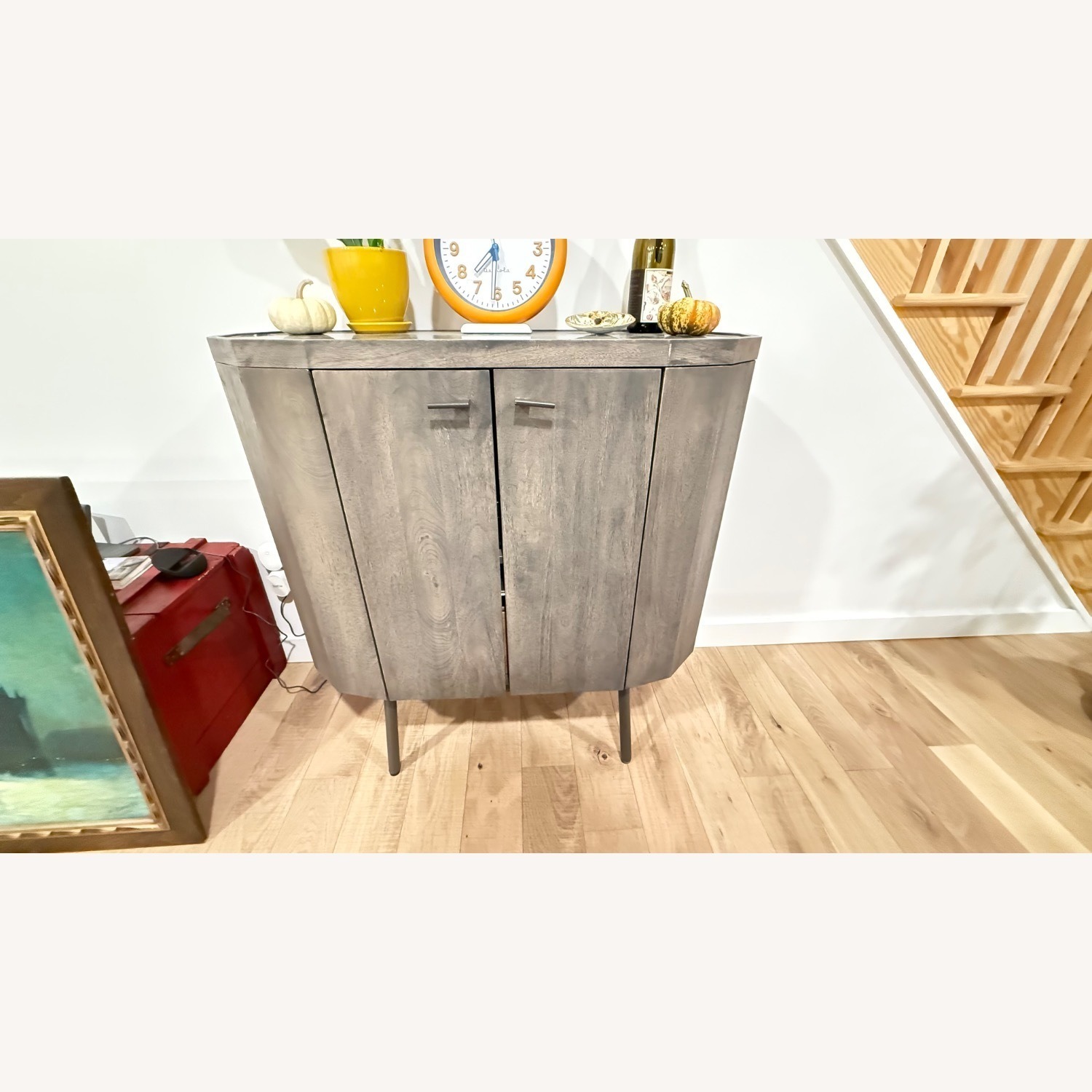 Crate & Barrel Dark Gray Wood Sideboard - image-5