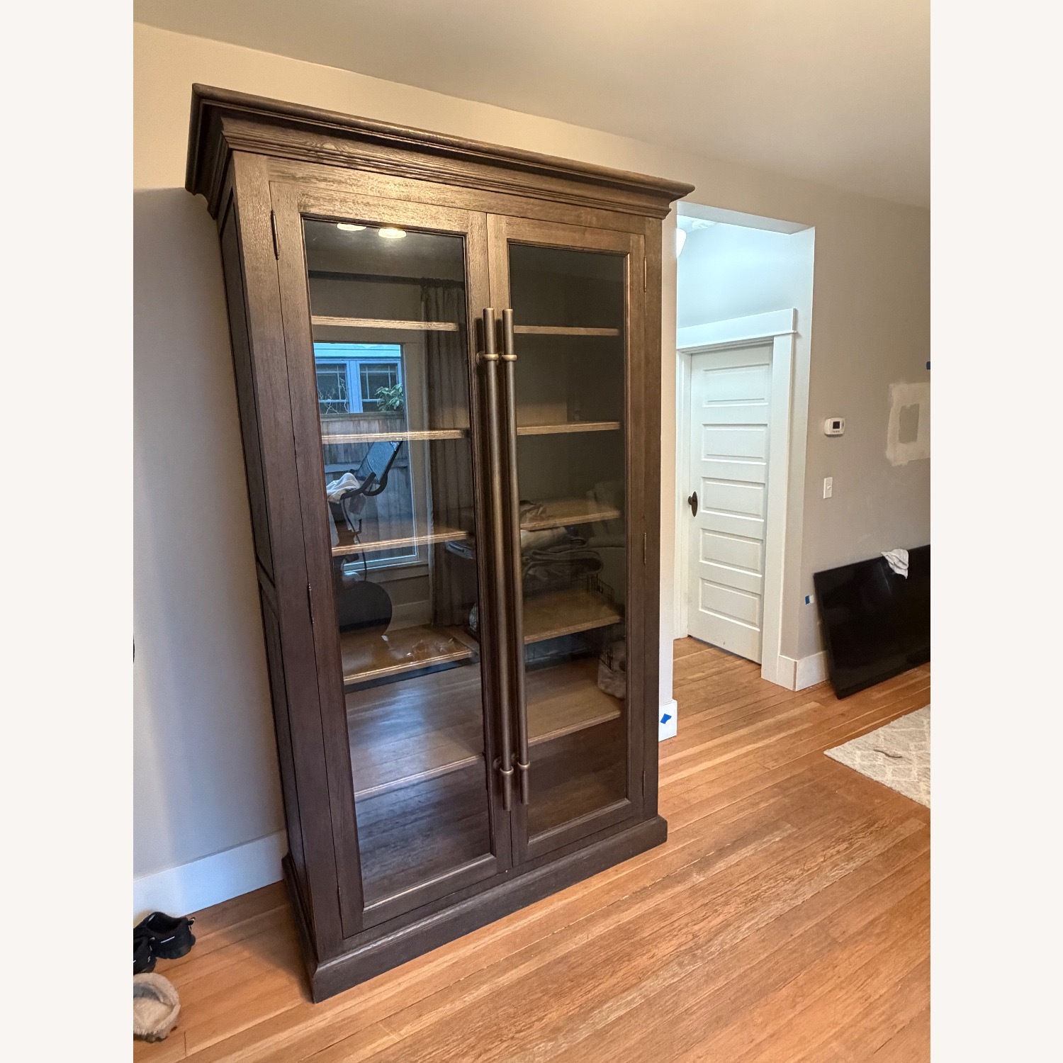 Restoration Hardware 20th C. English Dark Brown Wood Bookcase - image-1