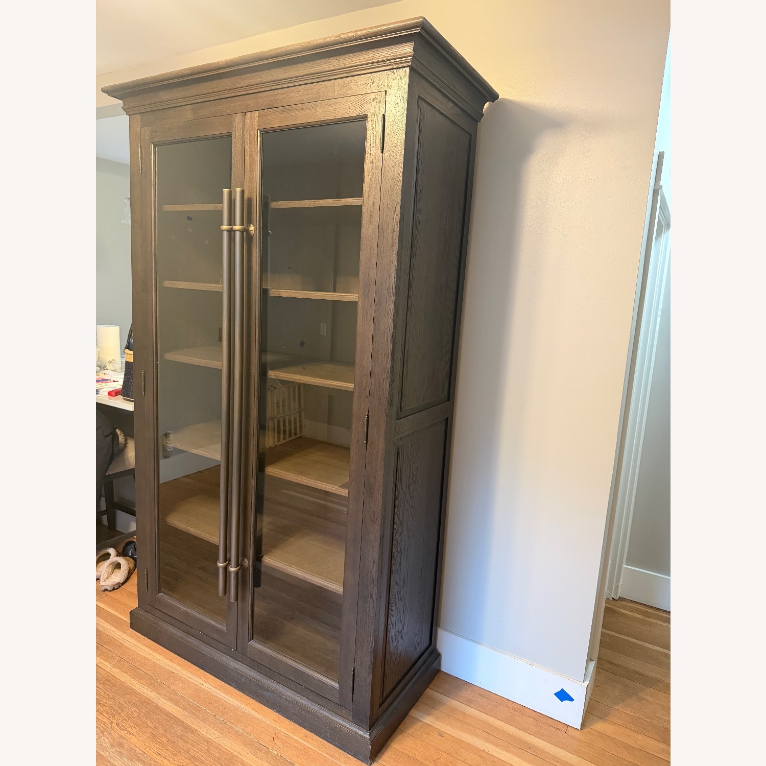 Restoration Hardware 20th C. English Dark Brown Wood Bookcase - image-2