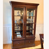 Dark Brown Wood China Cabinet