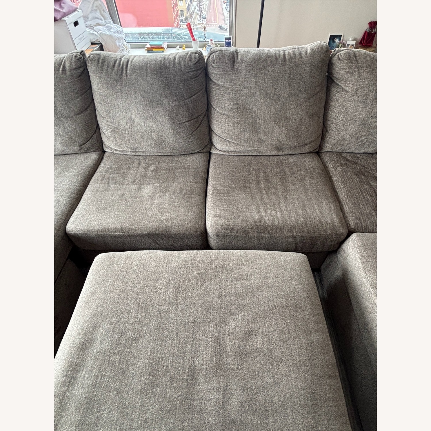 Ashley Furniture 2 Piece Sectional + Ottoman - image-6