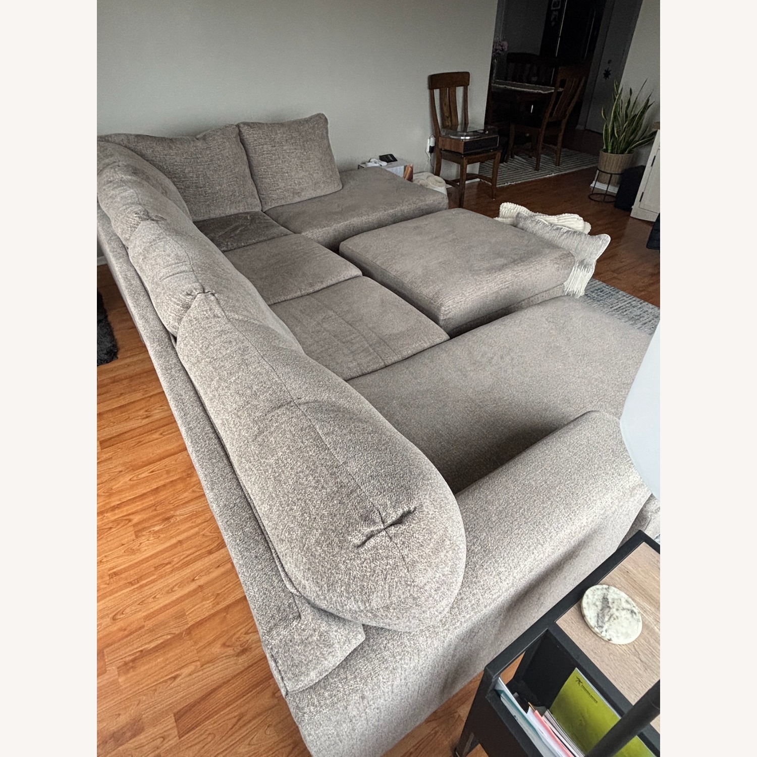 Ashley Furniture 2 Piece Sectional + Ottoman - image-9