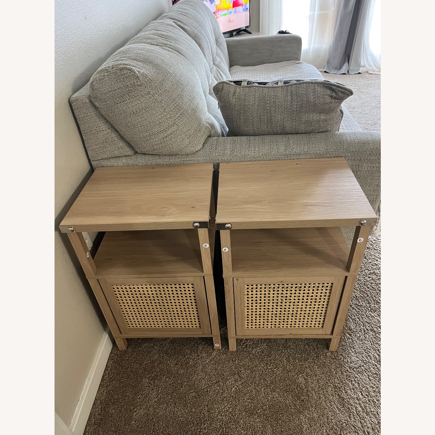Boho Nightstands / Side Tables Set of 2 - image-4