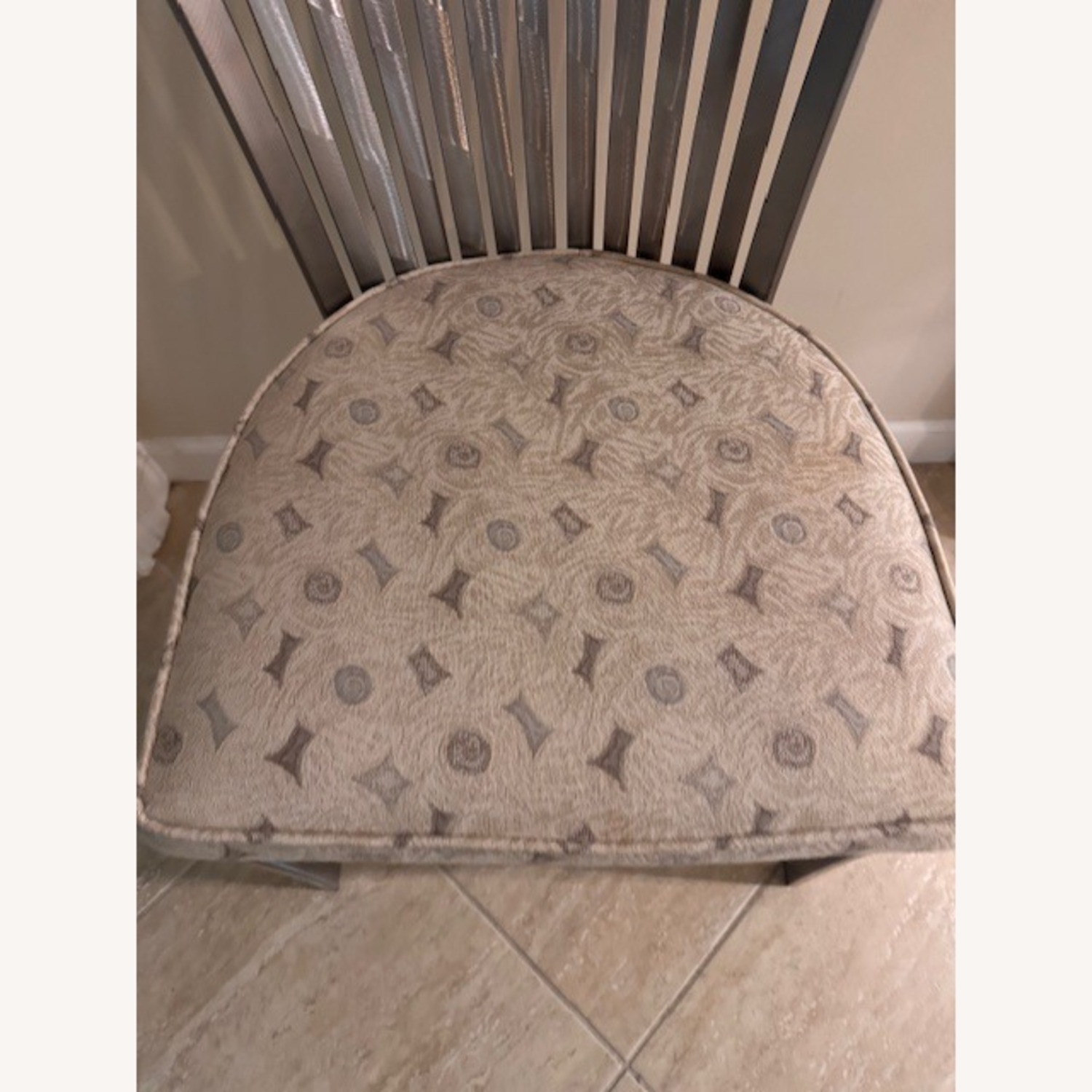 Custom Fabric Metal Dining Chairs - image-3