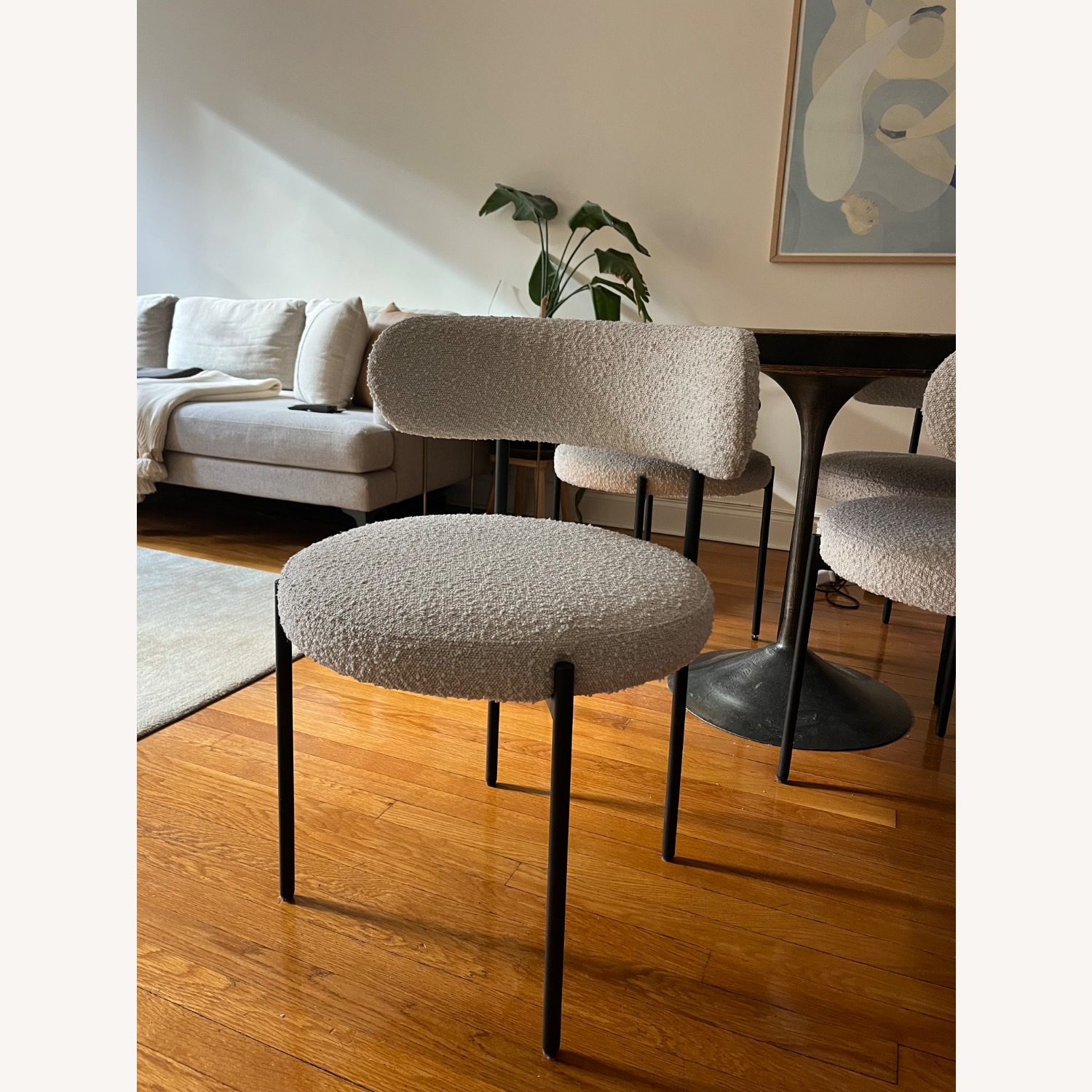 Sherwood Solid Back Boucle Side Chairs (Set of 4) - image-1