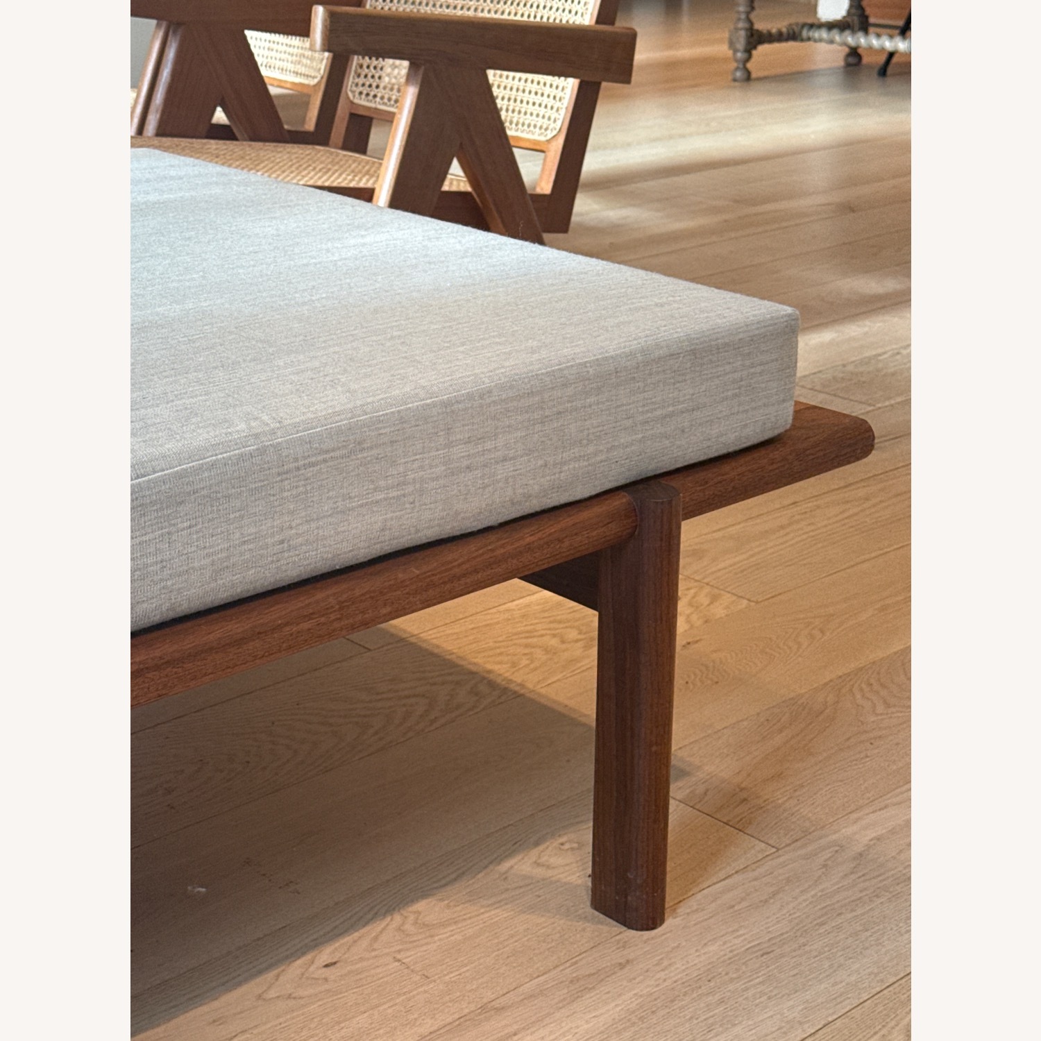 De La Espada Walnut Shearling Day Bed - image-3