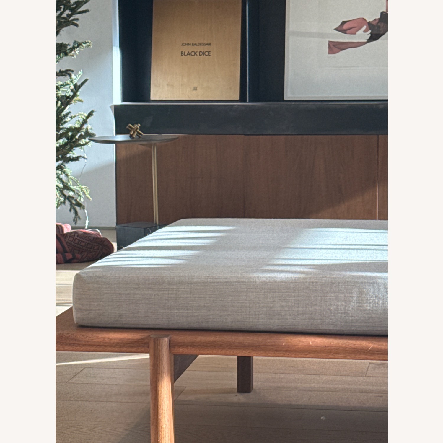 De La Espada Walnut Shearling Day Bed - image-6