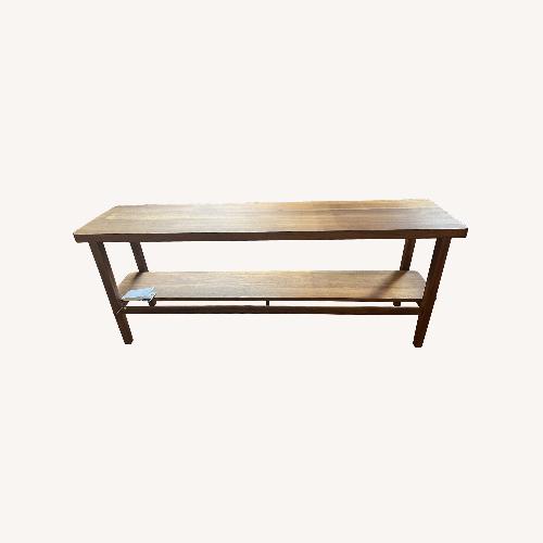 Used Zara Home Acacia Wood Double Bench for sale on AptDeco