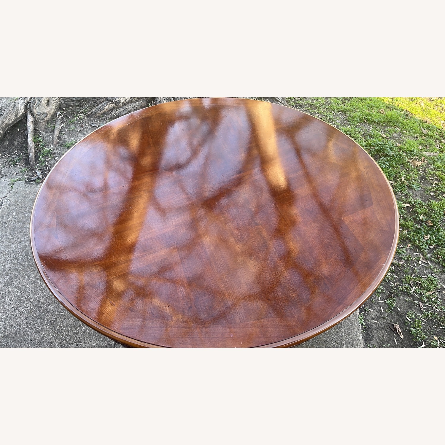 Dark Brown Wood Dining Table - image-3