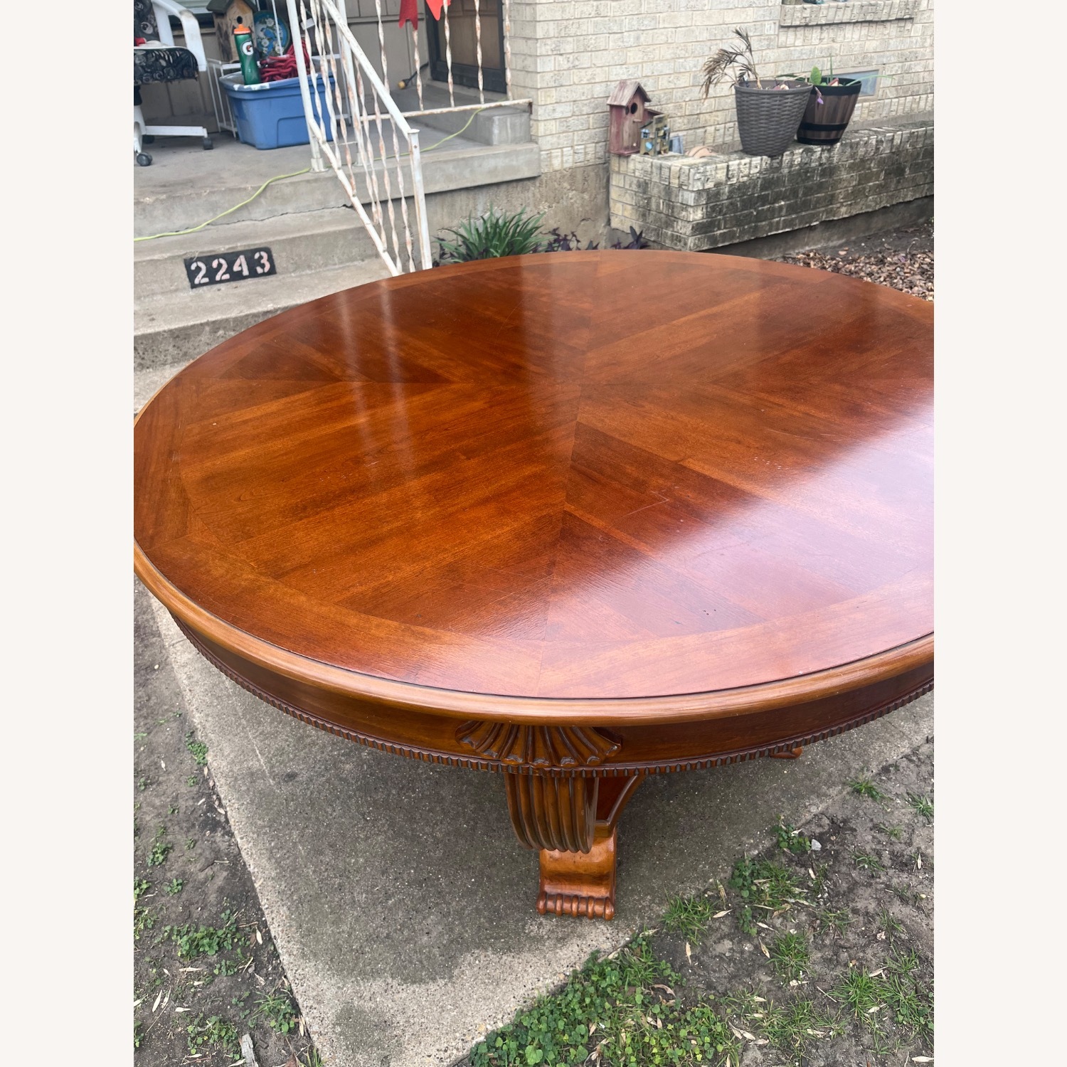 Dark Brown Wood Dining Table - image-18