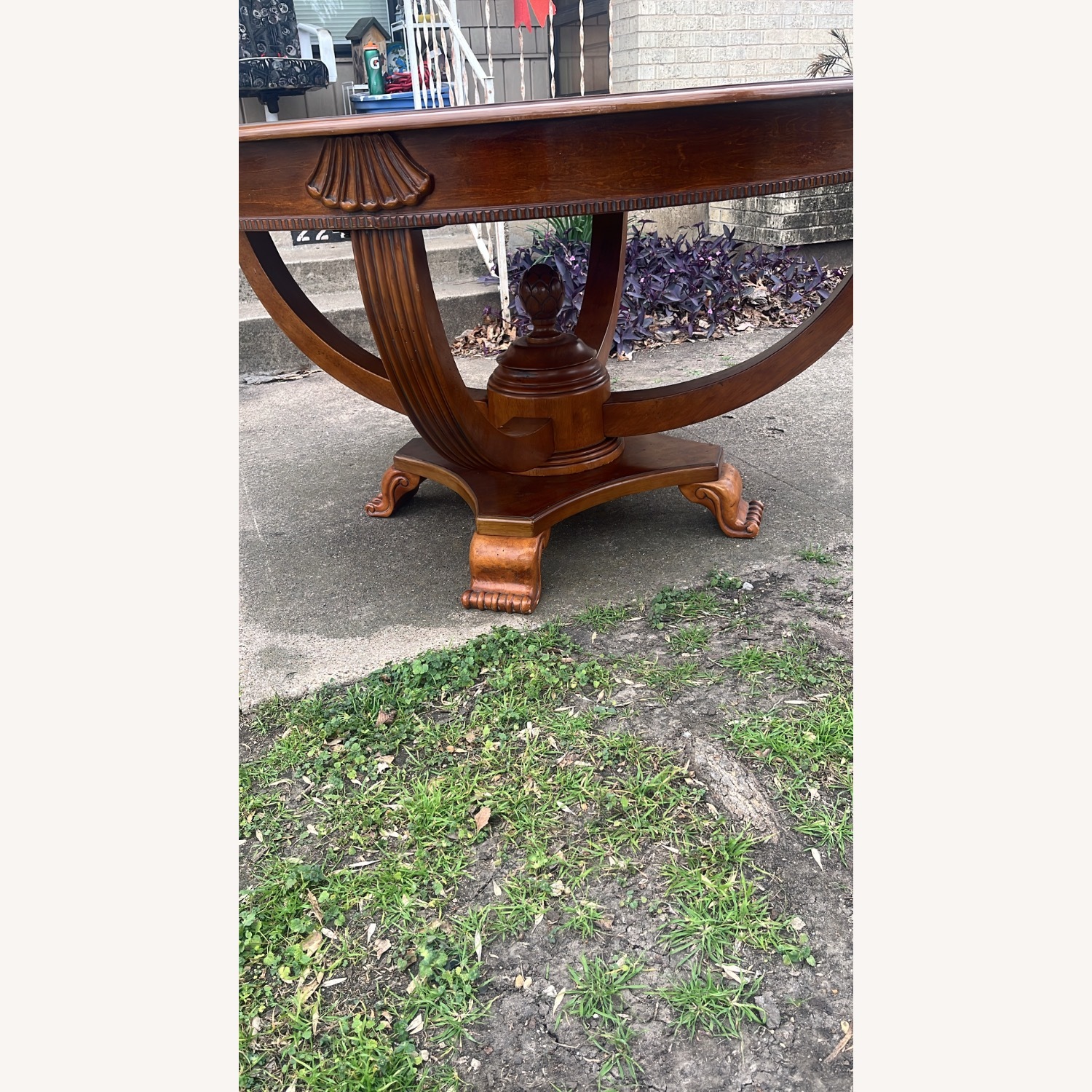 Dark Brown Wood Dining Table - image-19