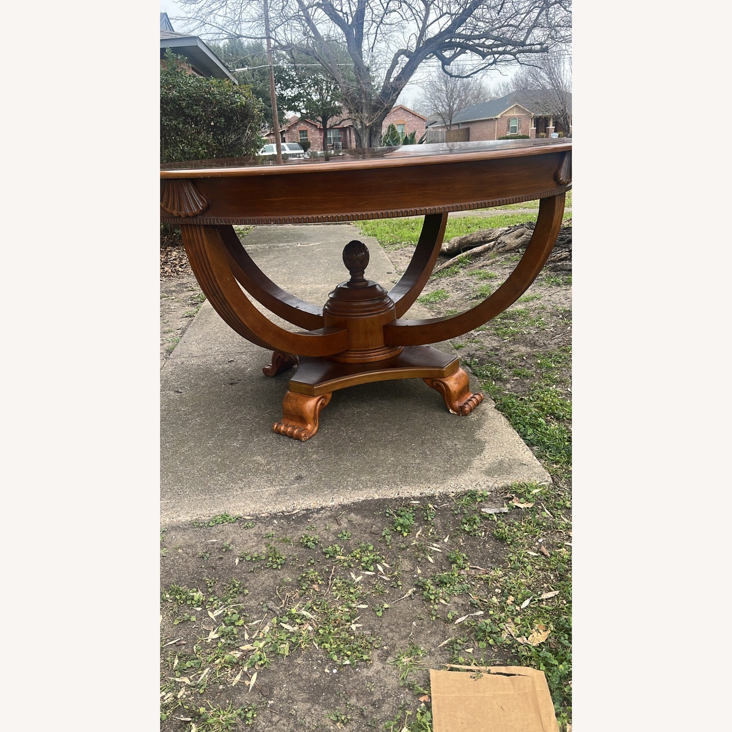 Dark Brown Wood Dining Table - image-15