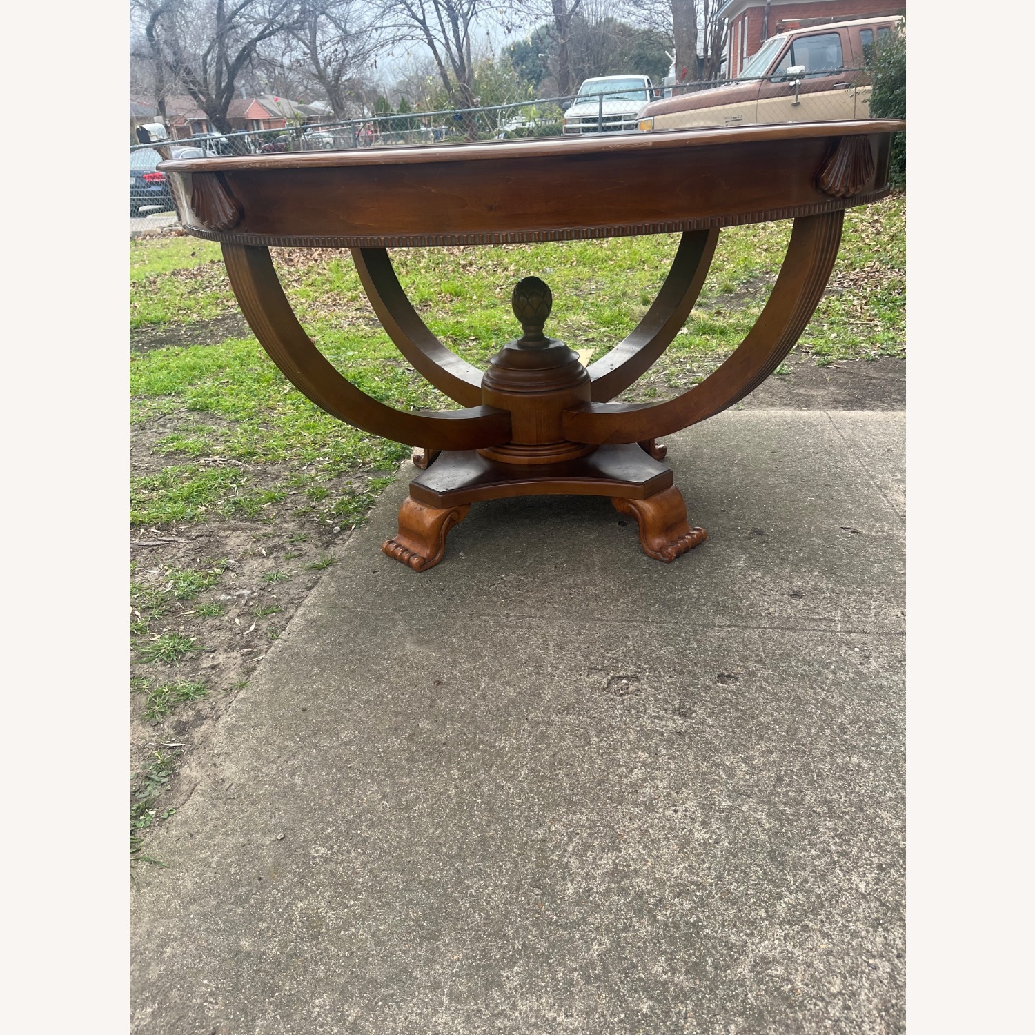 Dark Brown Wood Dining Table - image-13