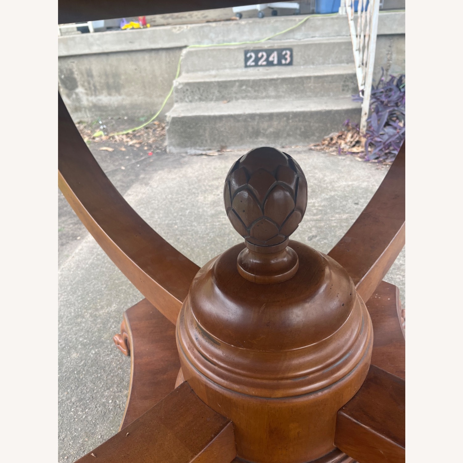 Dark Brown Wood Dining Table - image-10