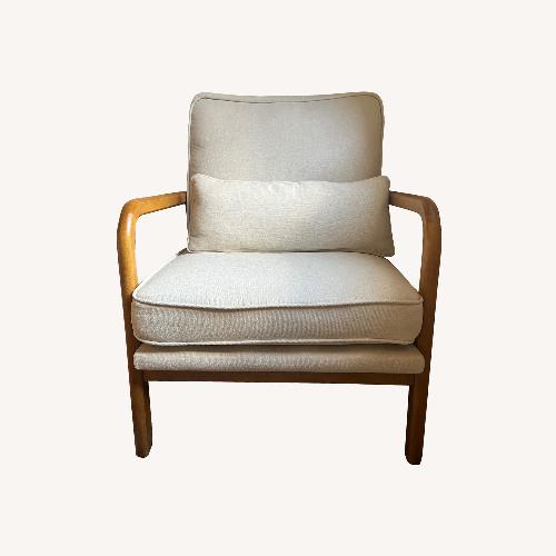 Used Wayfair Mid Century Solid Wood Accent Chair for sale on AptDeco