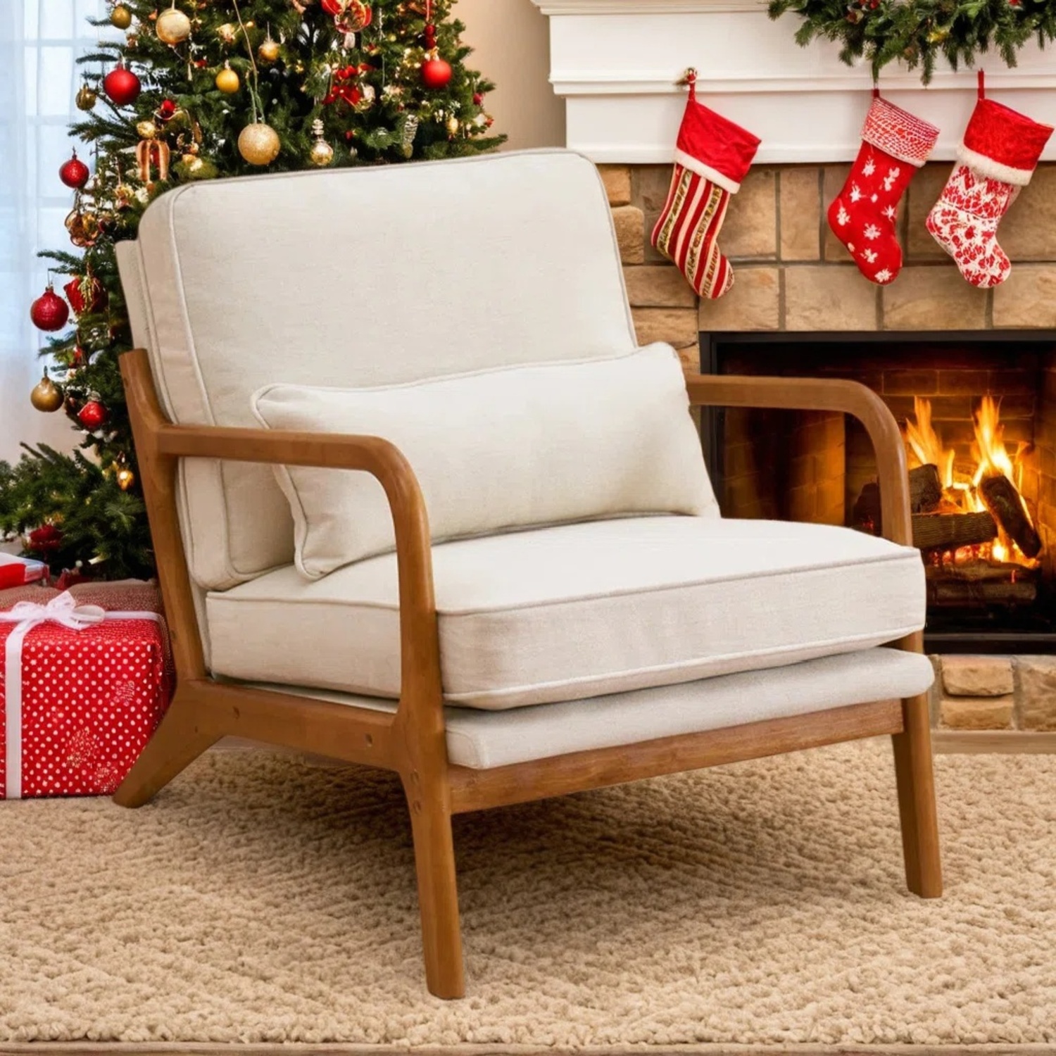 Wayfair Mid Century Solid Wood Accent Chair - image-5