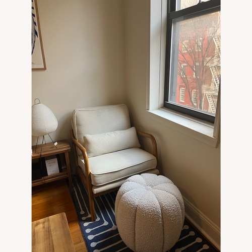 Used Wayfair Mid Century Solid Wood Accent Chair for sale on AptDeco