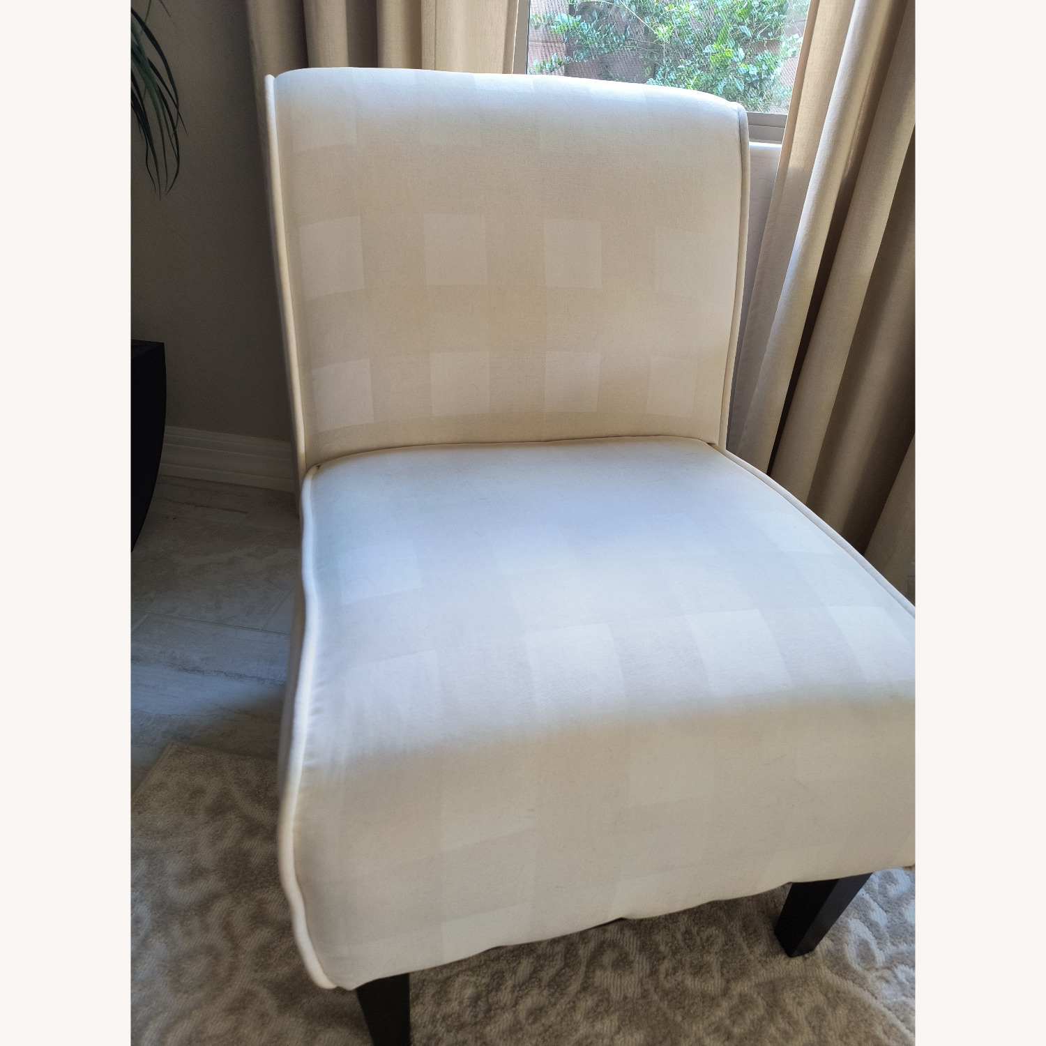 Armless Fabric Accent Chair - image-2