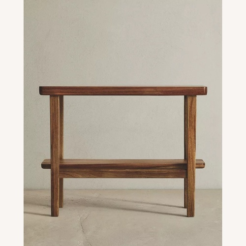 Used Zara Home Acacia Wood Bench for sale on AptDeco