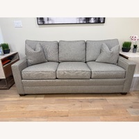 Ethan Allen Light Gray Fabric Sleeper Sofa