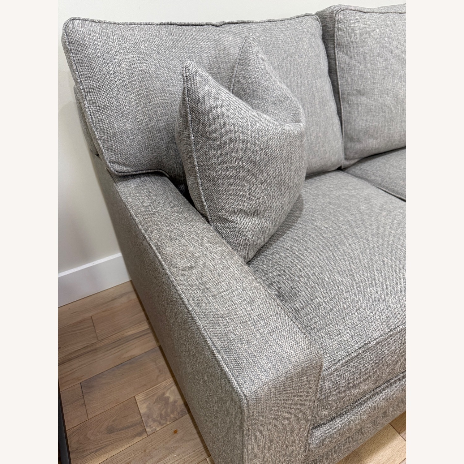 Ethan Allen Light Gray Fabric Sleeper Sofa - image-3