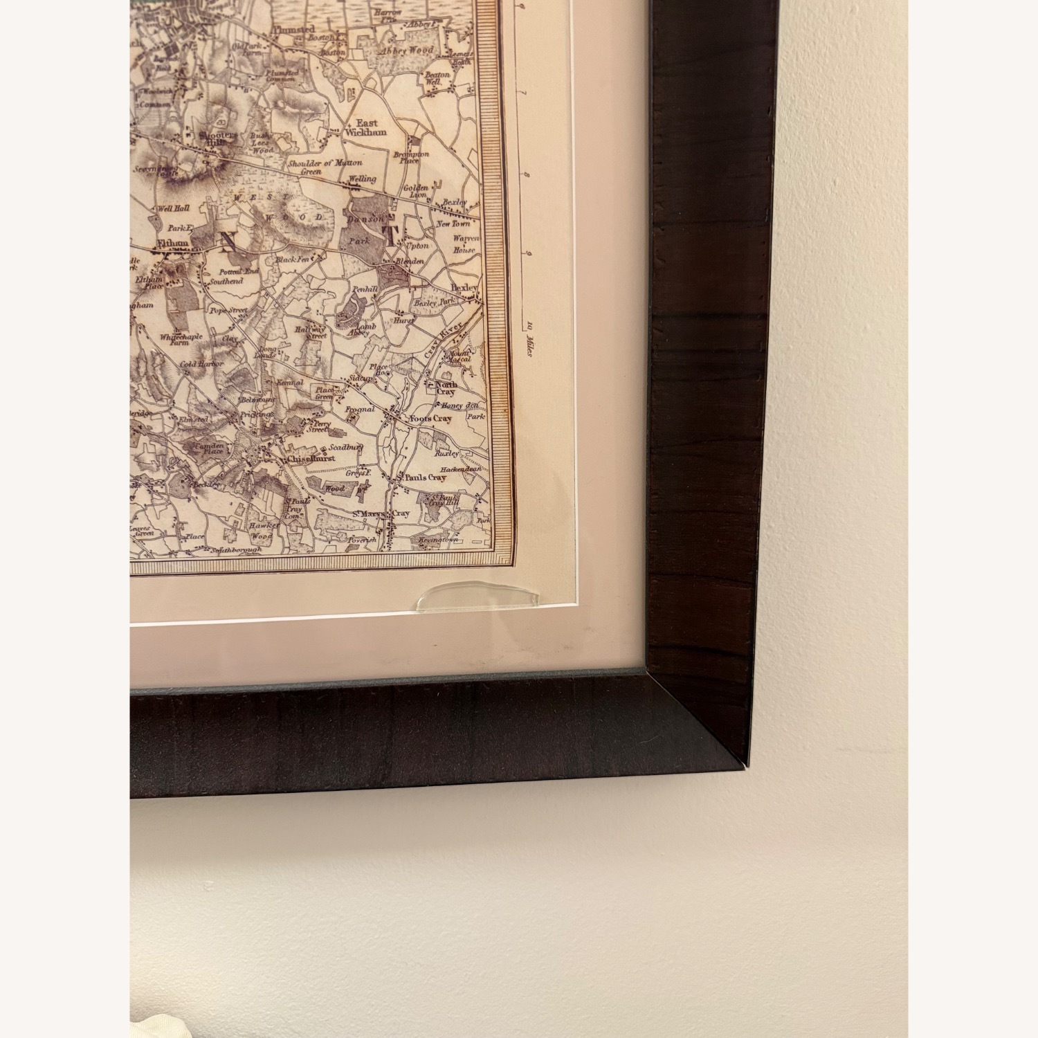 Framed 1855 Map of Paris & London - image-2