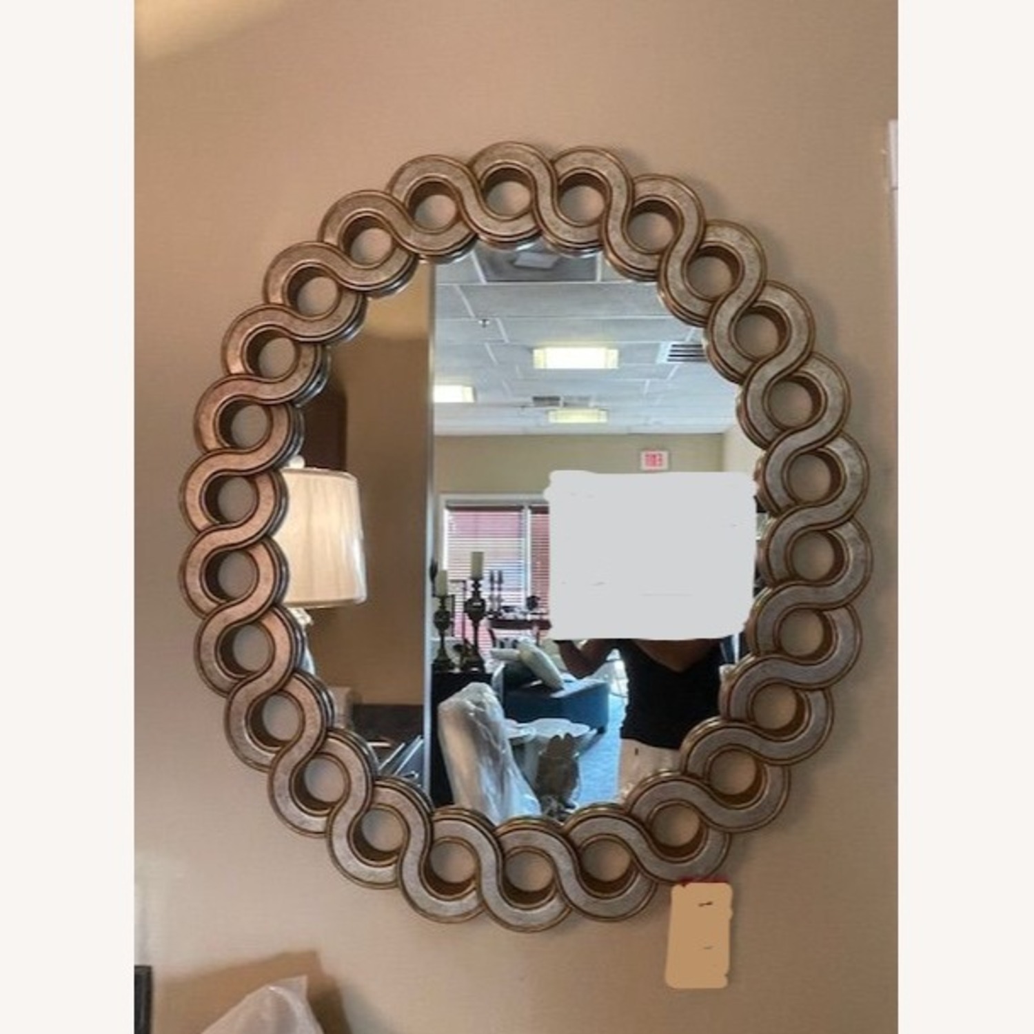 Silver Circles Wall Mirror - image-2