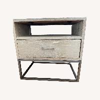 Light Gray Reclaimed Wood Side Tables