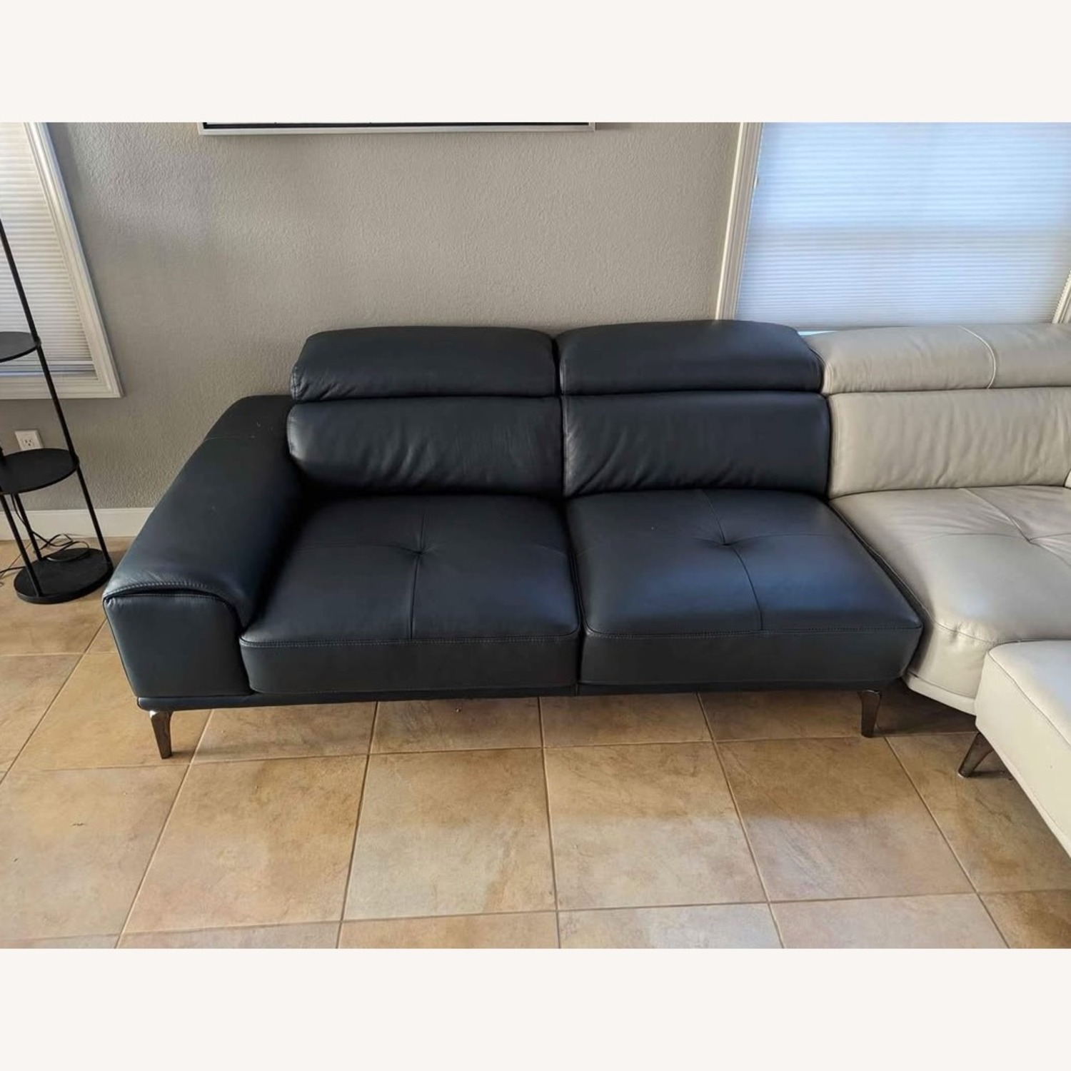 Robert Abbey White Leather 3+ Piece Sectional - image-1