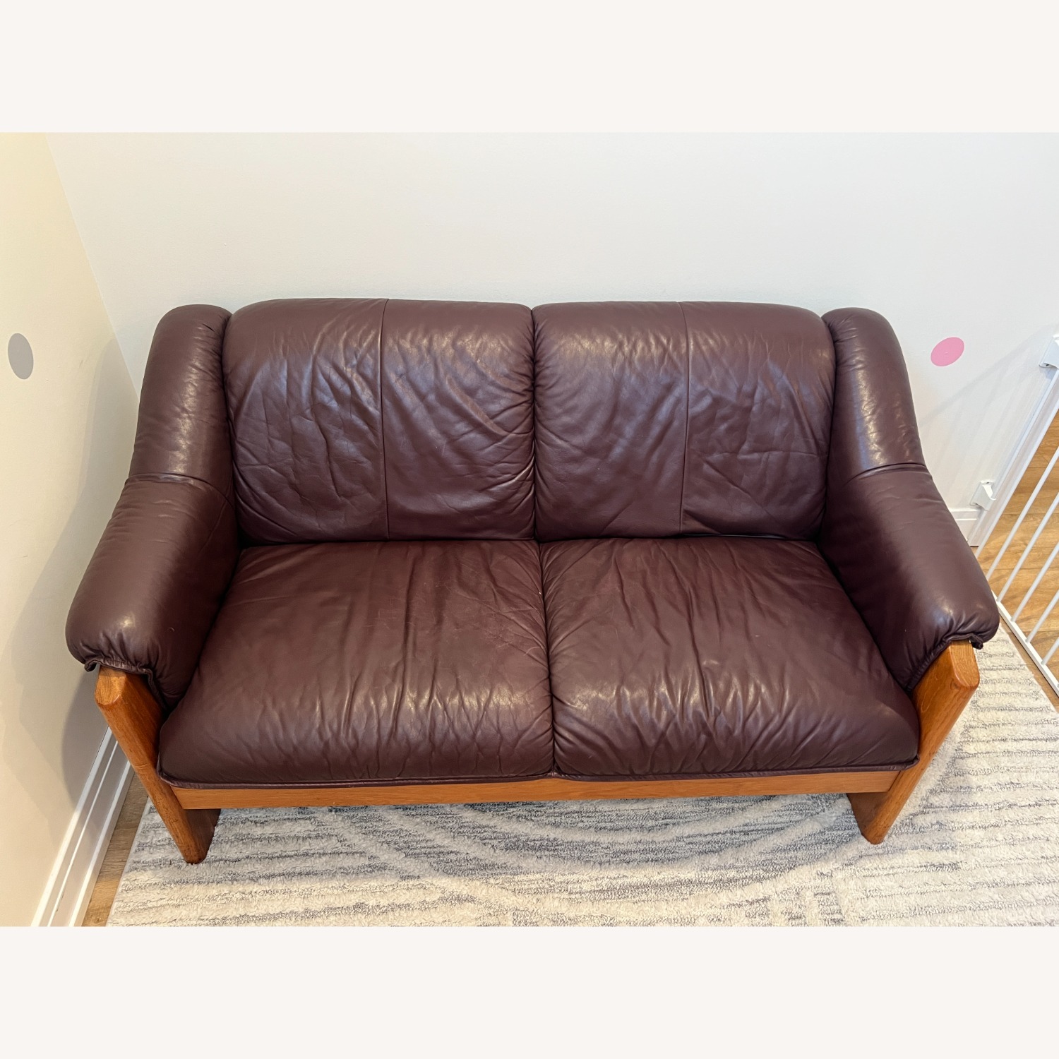 Ekornes Montana Dark Brown Leather Loveseat - image-1