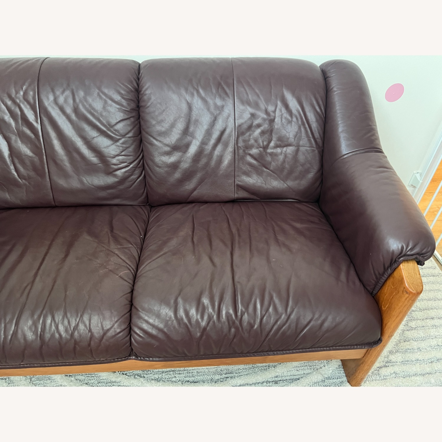 Ekornes Montana Dark Brown Leather Loveseat - image-3