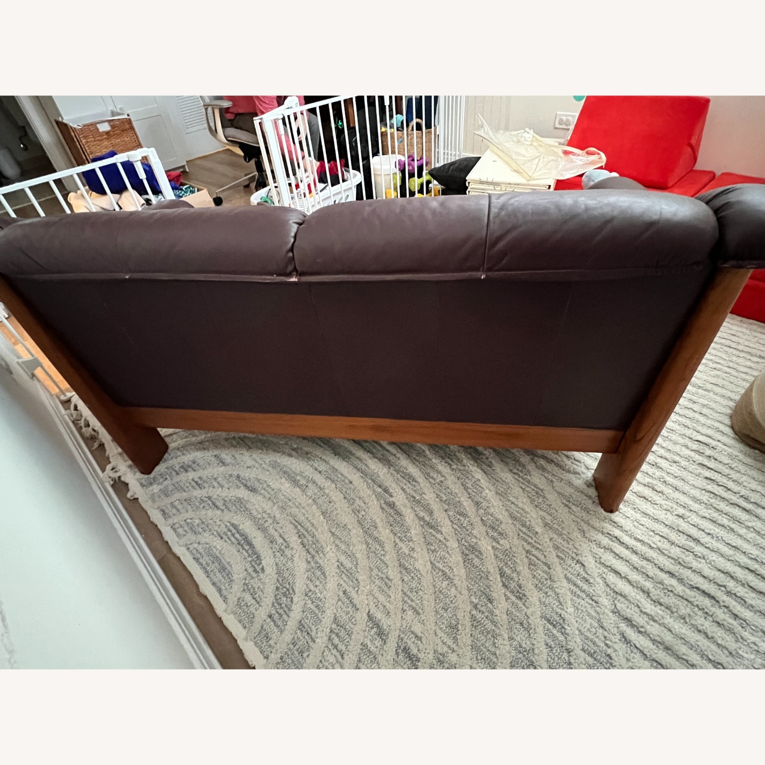 Ekornes Montana Dark Brown Leather Loveseat - image-6