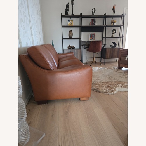 Used Roche Bobois Light Brown Leather 3+ Seater Sofa for sale on AptDeco