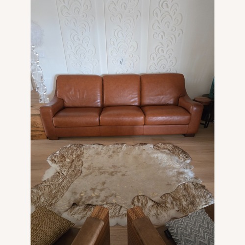 Used Roche Bobois Light Brown Leather 3+ Seater Sofa for sale on AptDeco