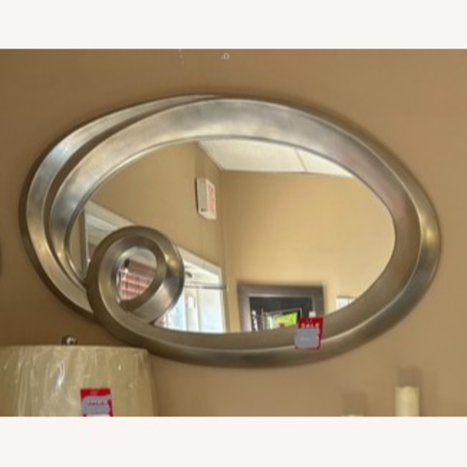 Silver Leaf Oval BMC Wall Mirror - image-2
