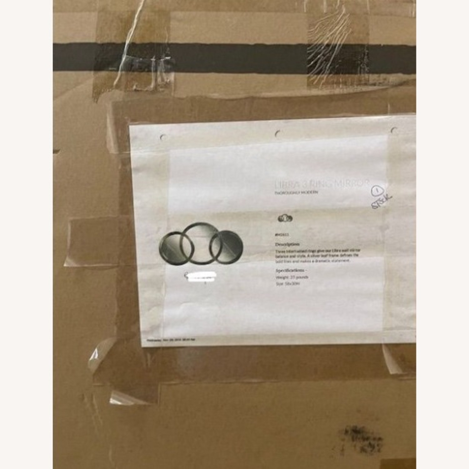 3 Ring Silver BMC Wall Mirror - image-3