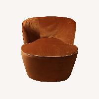 Orange Fabric  Felix Armchair by Lema