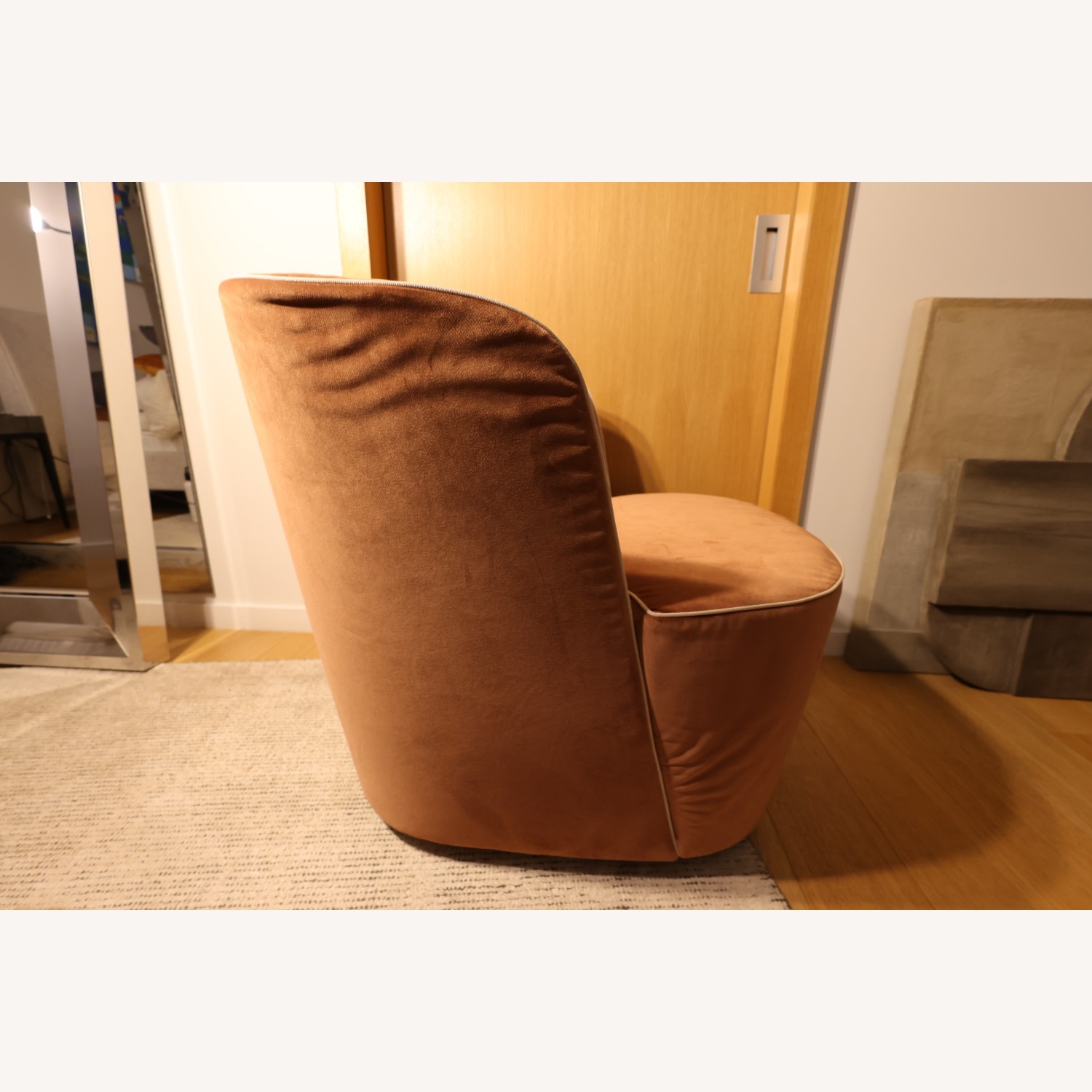 Orange Fabric  Felix Armchair by Lema - image-2