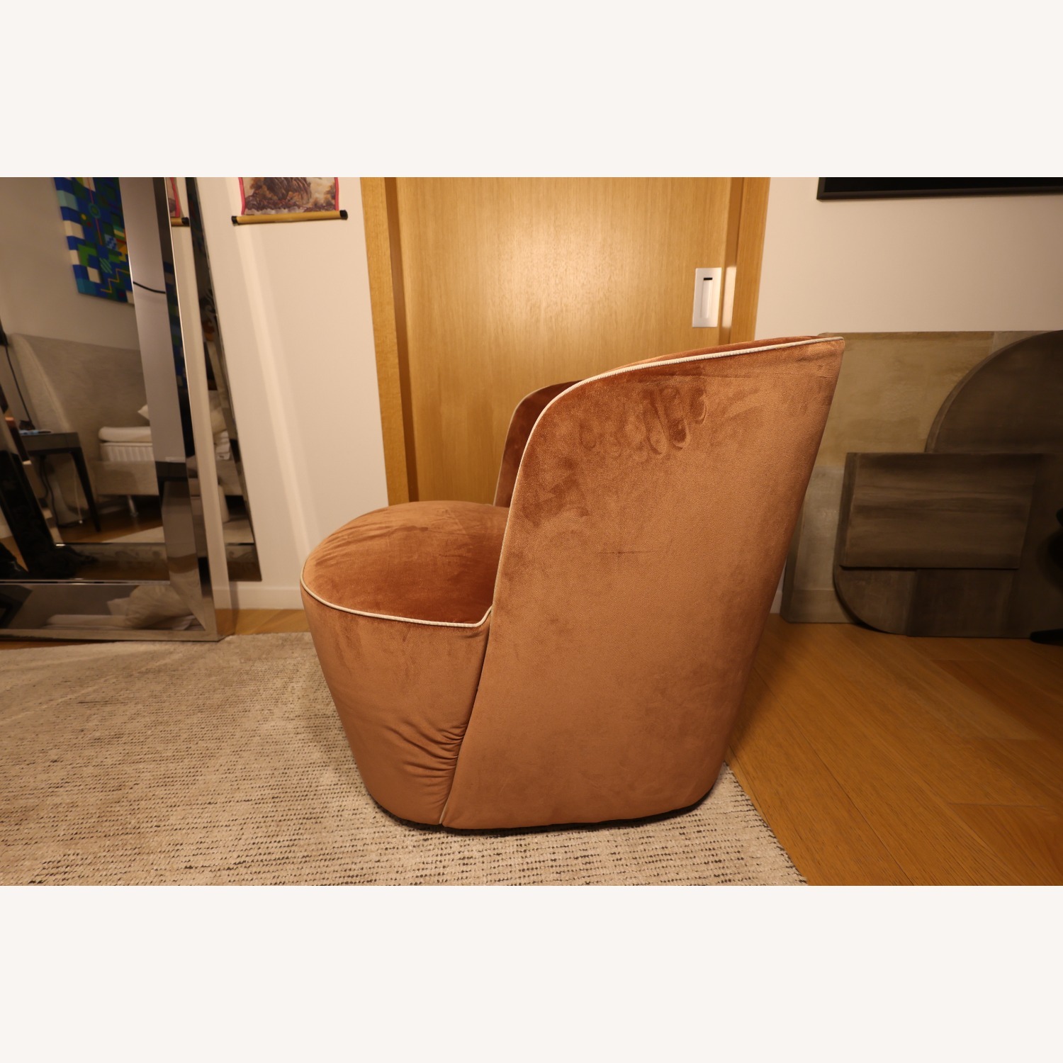 Orange Fabric  Felix Armchair by Lema - image-3