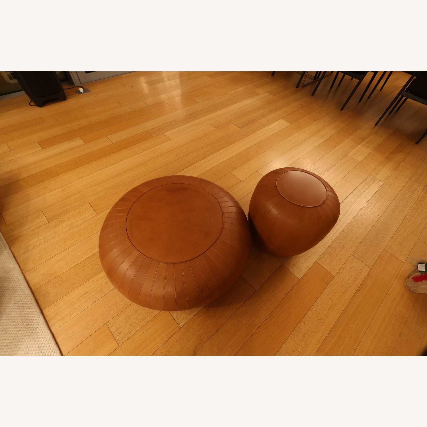 Tod Leather Pouf by Lema - image-2