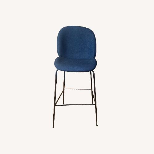 Used Gubi Beetle Bar Stools - Blue Upholstery for sale on AptDeco